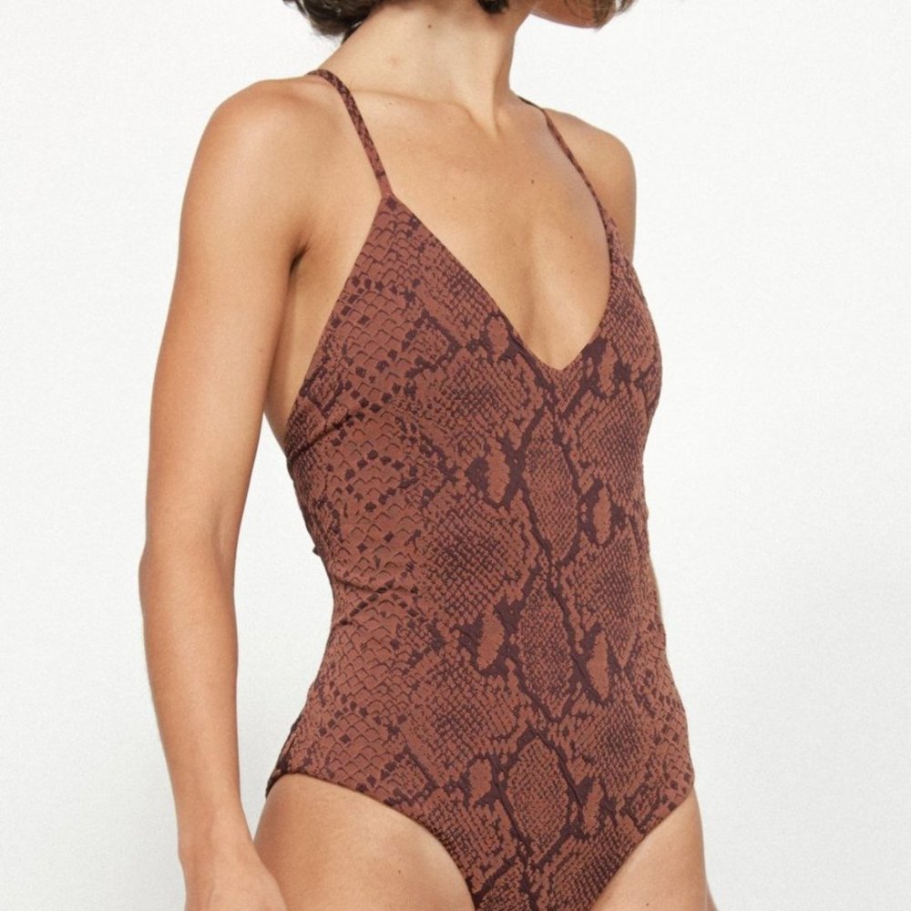 Mara Hoffman Emma snake one-piece bathing suit
